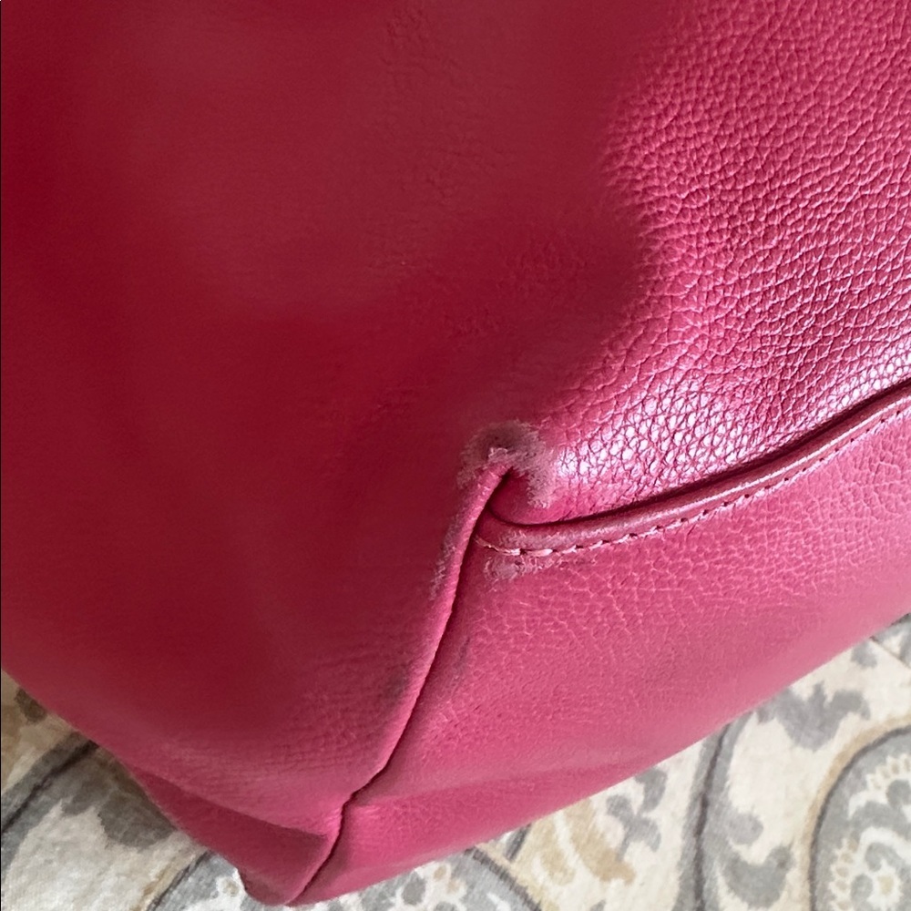 French-Girl Weekender  Longchamp LE Pliage Barbie Pink Leather Bag & Strap - Picture 9 of 11